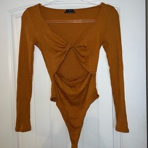 Urban outfitters long sleeve cut out body suit